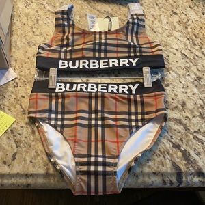 Burberry girls swimsuit NWT size 12